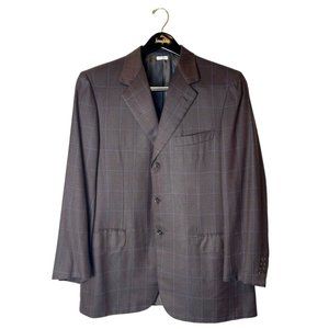 Brioni Brown Plaid Blazer